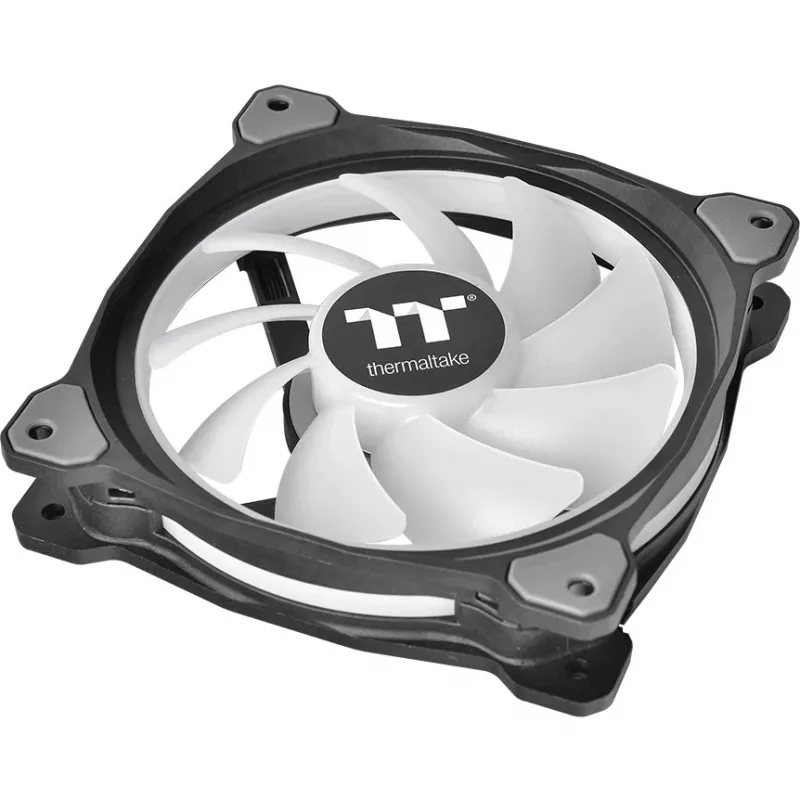 Ventoinha de radiador Thermaltake Riing Duo 12 RGB TT Premium Edition CL-F073-PL12SW-A, 120 mm, 3 unid. com controlador, preta