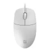 Rato com fios DEFENDER AZORA MB-24 — rato ótico USB ambidestro, 1200 dpi, 3 modos de resolução, branco, 109×86×34 mm
