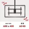 Suporte de TV de teto MACLEAN MC-112B, carga máx. 60 kg, inclinável e orientável