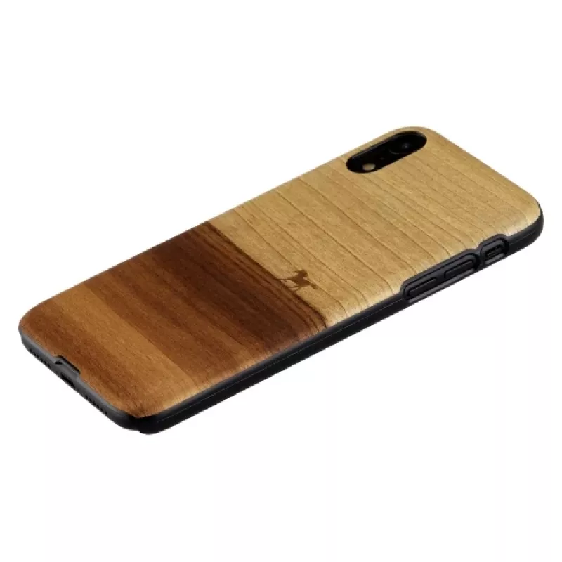 Capa para telemóvel man and wood para iPhone XR — preto, capa protetora soft-shell