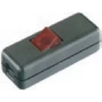 Bachmann 8010 - Interruptor basculante - 2P - preto - vermelho - 250 V - 80 mm - 30 mm