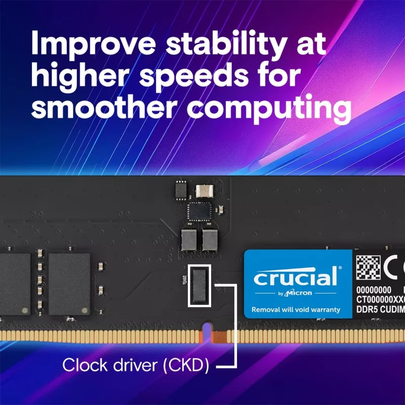 Memória DDR5 64GB/6400 (2*32GB) CL52 CUDIMM