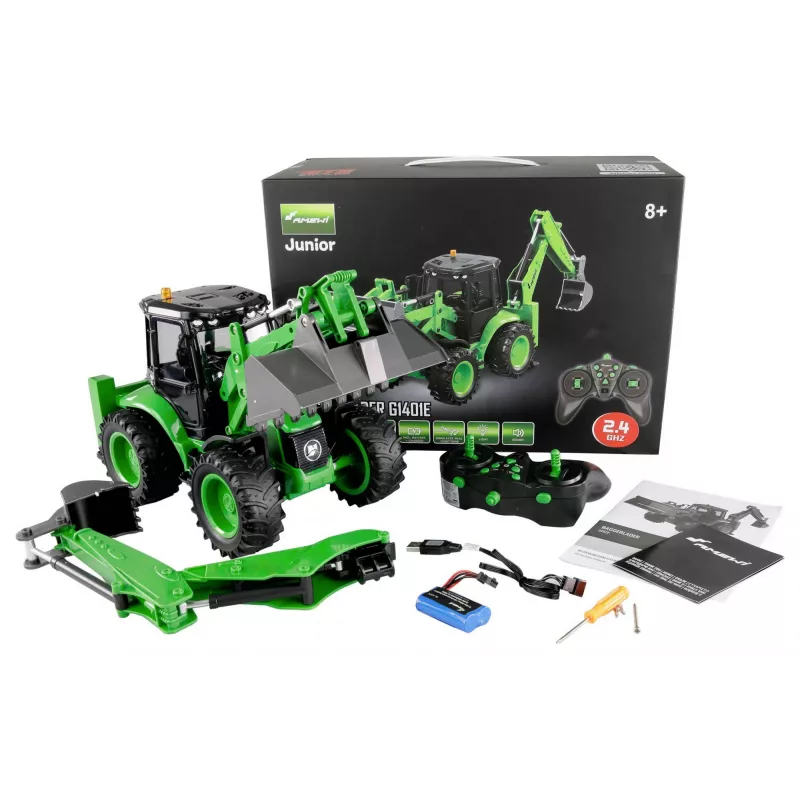 Amewi G1401E retroescavadora 1:14 RTR, verde (22672)