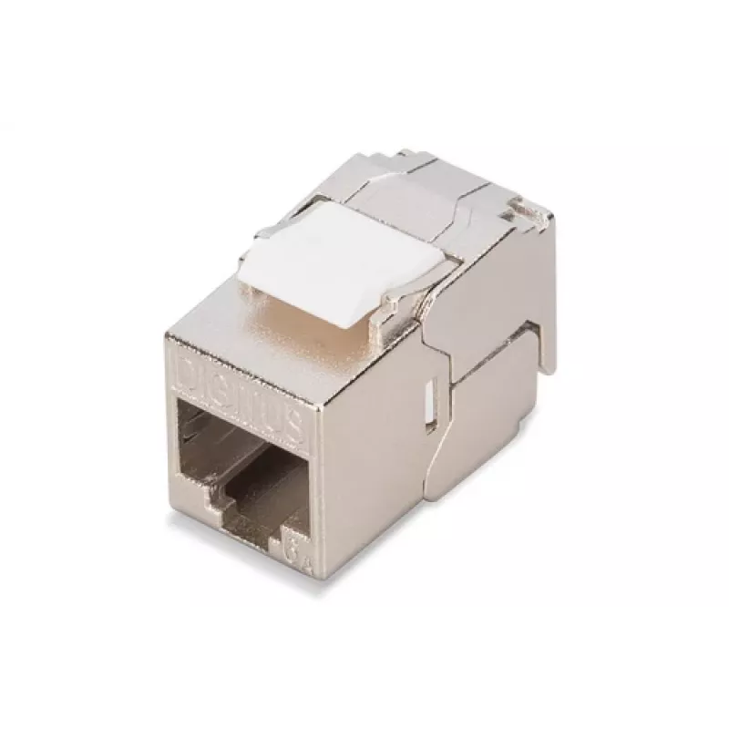 Módulo Keystone Digitus CAT 6A RJ-45 blindado prateado 1 unid.