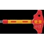 Wera 410 i VDE B RA 05005122001 chave de fendas com roquete e cabo em T isolada VDE, 3/8 de polegada
