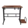 Mesa móvel para portátil Maclean, preto, 80x60 cm, máx. 50 kg, ajustável em altura 67-115 cm, MC-124 B