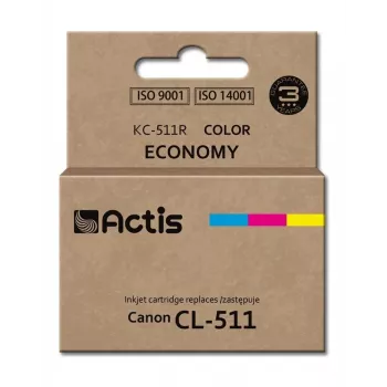 Tinta Actis KC-511R (substituto de Canon CL-511; Standard; 12 ml; cor: ciano, magenta, amarelo)
