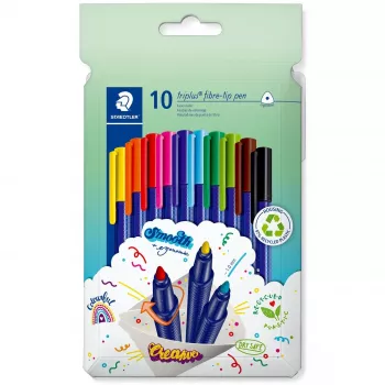 Caneta de feltro Staedtler 323 C10 — cores variadas, 10 cores, ponta de 1 mm