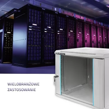 Armário rack QOLTEC 19 polegadas 9U 600x500x600 montagem na parede ou no chão caixa de servidor
