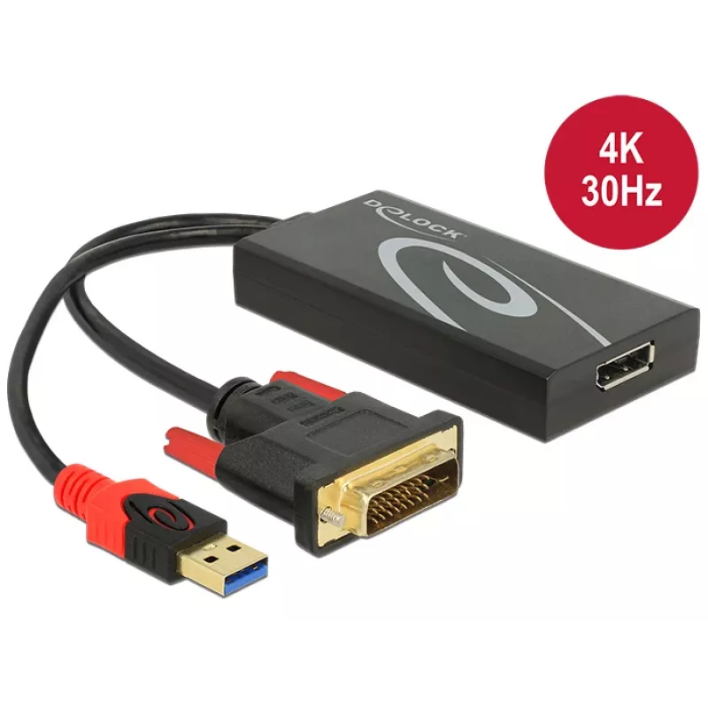 Cabo DVI 24+1 + USB-A/DisplayPort 20p DeLOCK 62596