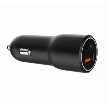 Carregador de automóvel para dispositivos móveis Gembird TA-UC-AC2PDQC38-CAR-01, USB-C, 38 W, 12-24 V, preto