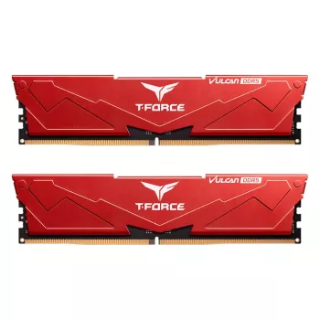 Team Group VULCAN FLRD532G6000HC30DC01, 32 GB, 2 x 16 GB, DDR5, 6000 MHz, 288-pin DIMM, Vermelho
