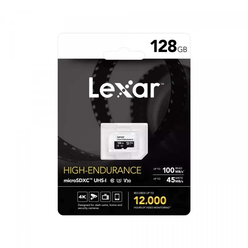Cartão microSD High Endurance 128GB C10 A1 U1 V30 100/45MB/s