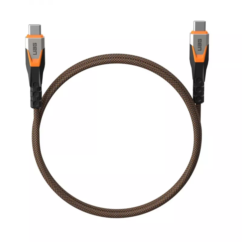 Cabo USB-C para USB-C C2G 9B4415114097 USB 3.2 Gen 2x2 0,75 m – preto/laranja