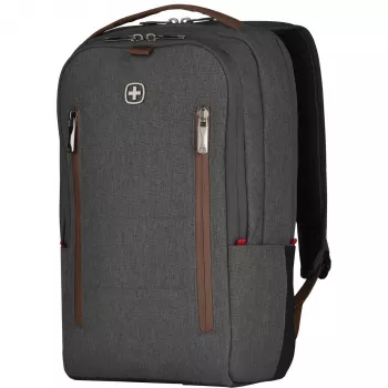 Mochila para portátil WENGER City Upgrade 40,64cm 16 polegadas com bolsa de ombro cinzento
