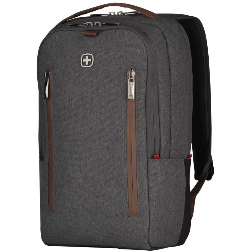 Mochila para portátil WENGER City Upgrade 40,64cm 16 polegadas com bolsa de ombro cinzento