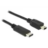 Cabo USB DeLOCK 83603 USB 2.0 1m USB C Mini-USB B preto