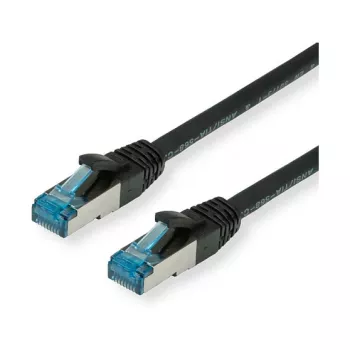 VALUE - cabo de patch - RJ-45 (M) para RJ-45 (M) - 10 m - SFTP, PiMF - CAT 6a - sem halogéneos, moldado, proteção do encaixe, flexível - preto (21.99.1967)