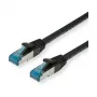 VALUE - cabo de patch - RJ-45 (M) para RJ-45 (M) - 10 m - SFTP, PiMF - CAT 6a - sem halogéneos, moldado, proteção do encaixe, flexível - preto (21.99.1967)