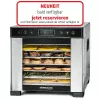 Rommelsbacher DA 650 desidratador de alimentos 600 W, 7 tabuleiros, 35–75 °C, temporizador 99 h, aço inoxidável/preto