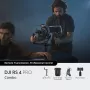 Estabilizador de mão para câmara DJI RS 4 Pro preto fibra de carbono rotação 360°