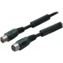 Cabo de antena ShiverPeaks 80202-128-1.5S — cabo coaxial, 1,5 m, 100 dB, preto