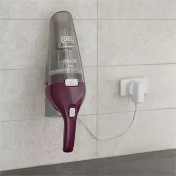 Aspirador de mão Black & Decker NVC115W cinzento, lilás sem saco