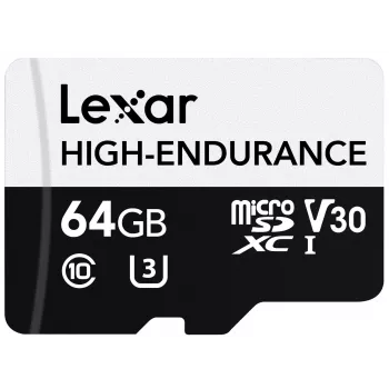Cartão microSD High Endurance 64 GB C10 A1 U1 V30 100/35 MB/s