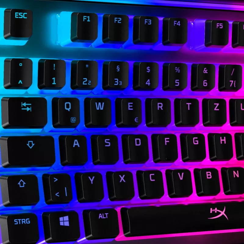 Teclas HyperX Pudding – conjunto completo de teclas – ABS – preto (layout DE) – teclas de teclado – ABS – preto