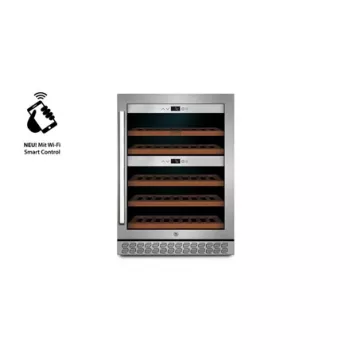 Garrafa climatizada Caso WineChef Pro 40 compressor aço inoxidável 40 garrafas