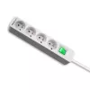 Extensão de energia Qoltec 50288 1,8 m 4 tomadas AC Interior Branco