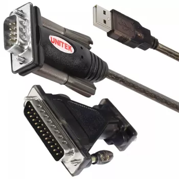Cabo série UNITEK Y-105A preto 1,5 m USB Type-A DB-9