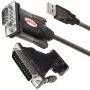Cabo série UNITEK Y-105A preto 1,5 m USB Type-A DB-9