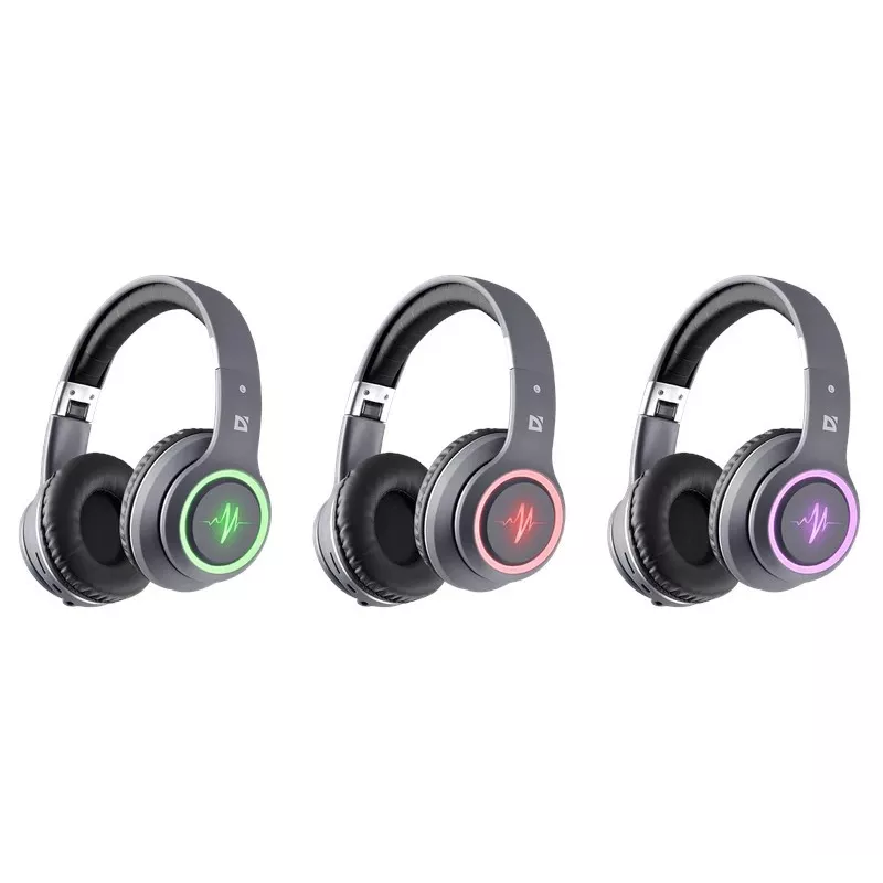 Headset DEFENDER FREEMOTION B571 LED sem fios binaural, drivers 4 cm, bateria 6–8 h, construção fechada, 20–20000 Hz