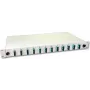 Caixa de fusão de fibra ótica Lightwin, 24 fibras, 12x DSC multimodo, 50/125µm OM3 caixas de fusão com pigtail (SPBOX 24G50 OM3 DSC)