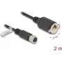 Cabo de rede DeLOCK M12 D-codificado 4 pinos conector fêmea para RJ45 Cat.5e 2 m preto