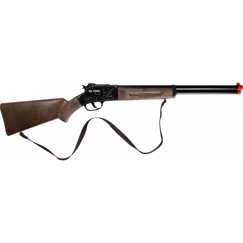 Gonher espingarda de cowboy de metal de brincar, 12 tiros