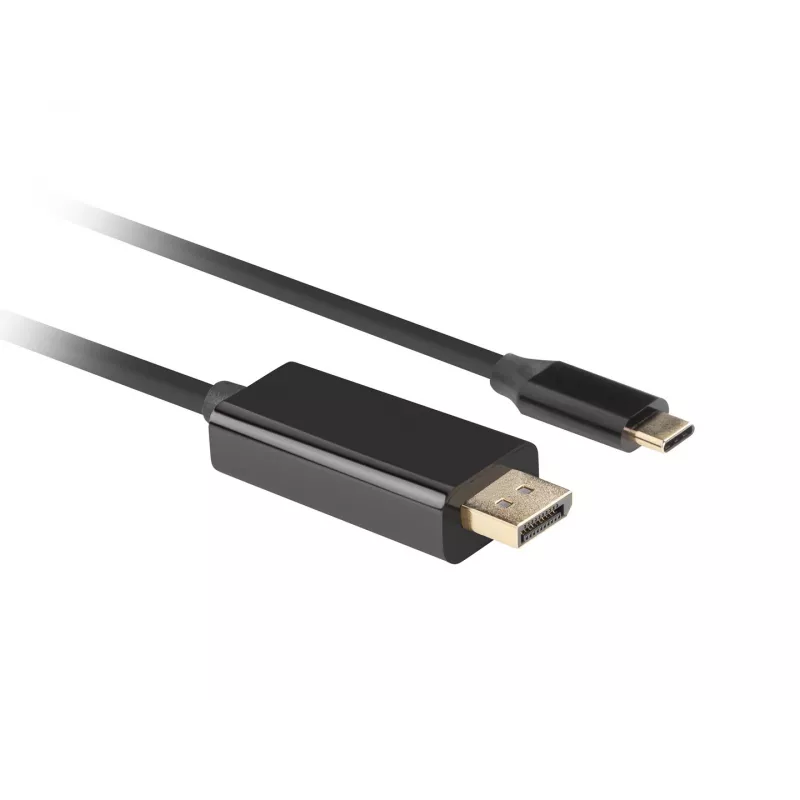 Adaptador de cabo de vídeo LANBERG CA-CMDP-10CU-0030-BK, 3 m, USB Type-C para DisplayPort, suporte 4K@60Hz/144Hz