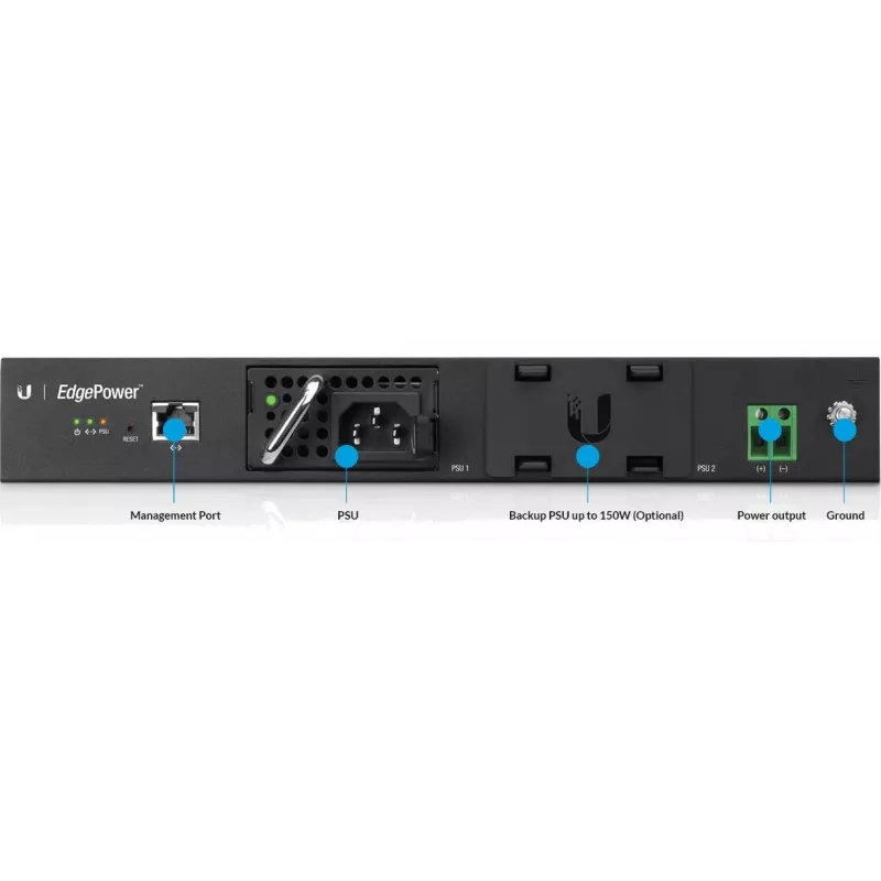 Fonte de alimentação UBIQUITI EP-54V-150W 150 W, AC 100–240 V, 50–60 Hz, preto