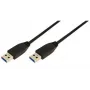 Logilink - cabo USB - USB Type-A macho de 9 pinos - USB Type-A macho de 9 pinos - 3 m (USB / USB 2.0 / USB 3.0) - moldado - preto (CU0040)