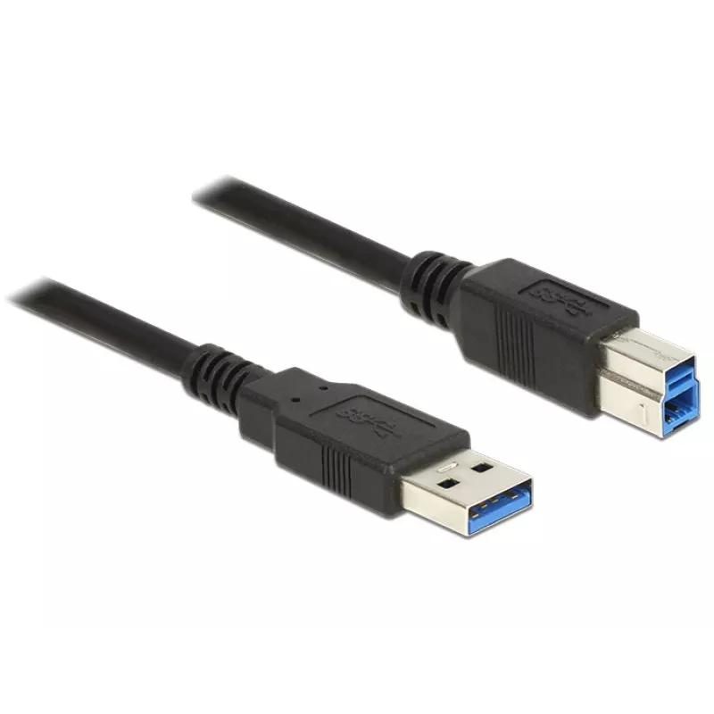 Cabo USB DeLOCK 85070 USB 3.2 Gen 1 5 m USB A USB B preto