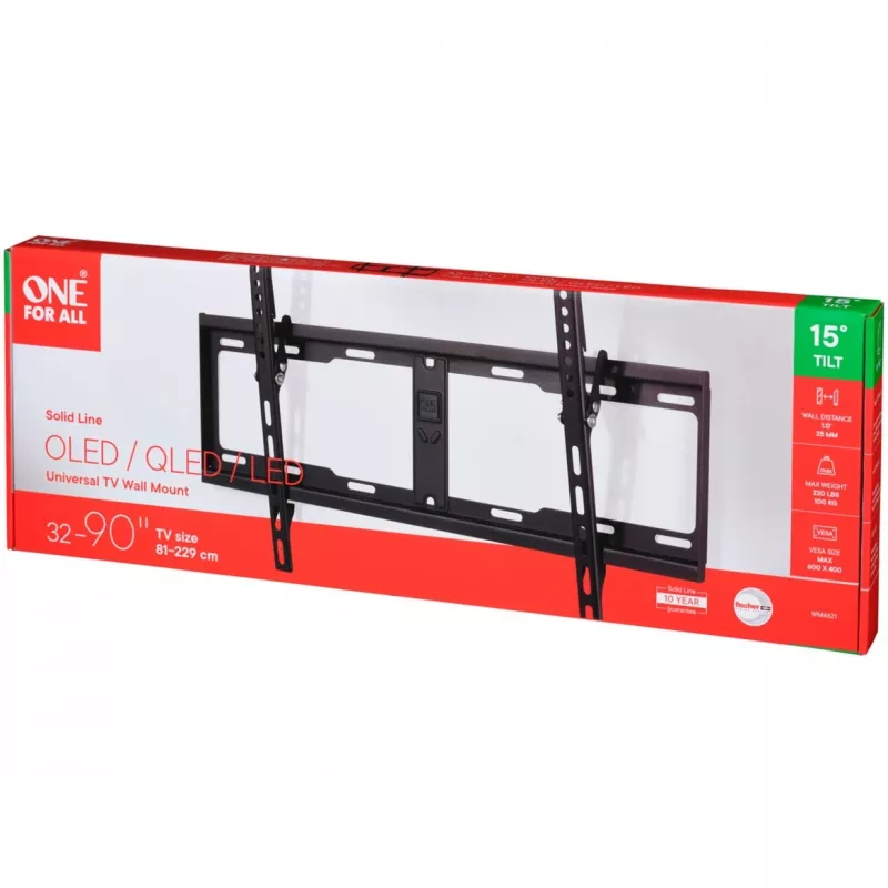 Suporte de parede para TV One For All WM4621 2,13 m (84 polegadas) preto