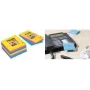 Notas adesivas Post-it Super Sticky 4690-S3R, com linhas, 101 x 152 mm, 3 blocos de 90 folhas, cores sortidas (azul ultra, rosa ultra, amarelo ultra)