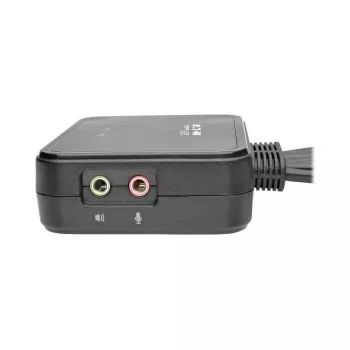 Eaton Tripp Lite series comutador KVM USB/HD de 2 portas com áudio/vídeo, cabos e partilha de periféricos USB - comutador KVM/áudio/USB - 2 x KVM/áudio/USB - 1 utilizador local - Deskt