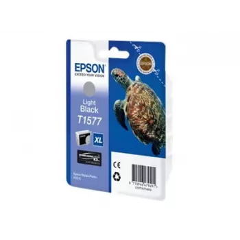 Epson Turtle T1577 preto claro, rendimento alto (XL), preto claro, tinta pigmentada, 25,9 ml, 1 unid., 23000 páginas