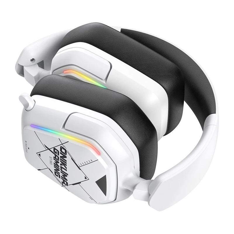 Headset com fios/sem fios Onikuma GT883 branco — ligação Bluetooth e por cabo, design over-ear