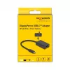 Adaptador DisplayPort fêmea para USB Type-C macho DeLOCK 4K PD 85W
