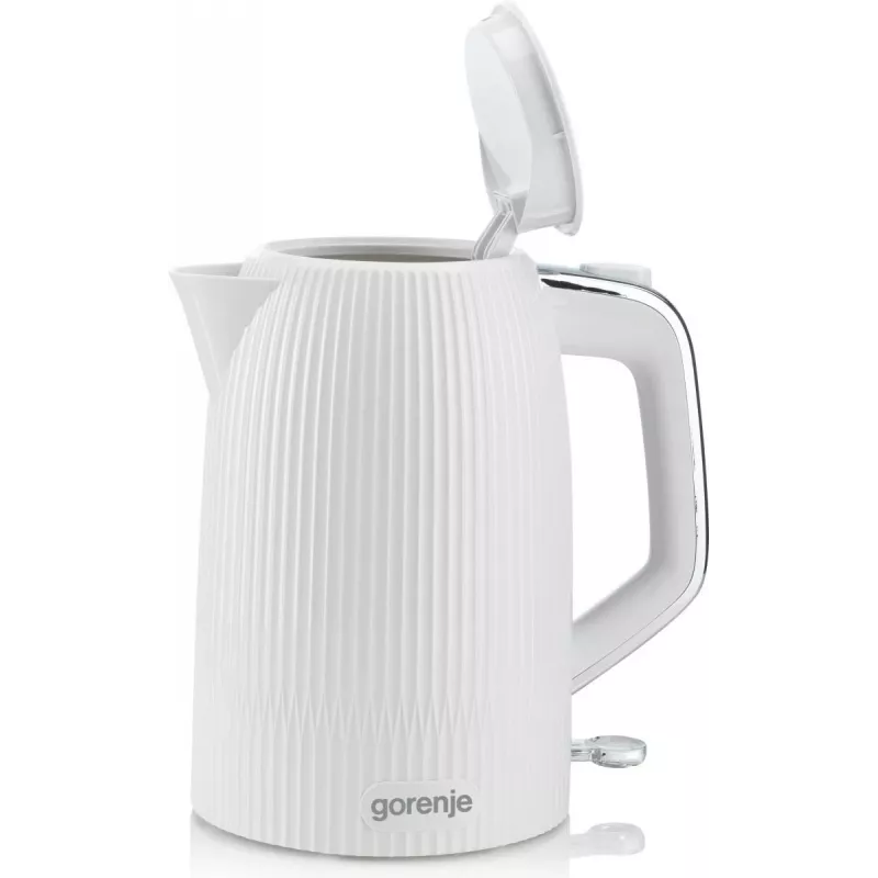 Chaleira Gorenje | K17DPW | elétrica | 2200 W | 1,7 L | aço inoxidável | base rotativa 360° | branco