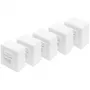 Tomada de dados CAT.6A, saliente, blindada, 2x RJ-45 LSA (branco, 5 unidades, Classe E)
