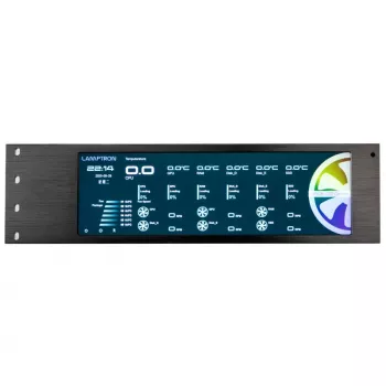 Controlador de ventoinhas Lamptron CU135 + controlador RGB com ecrã, ARGB - preto